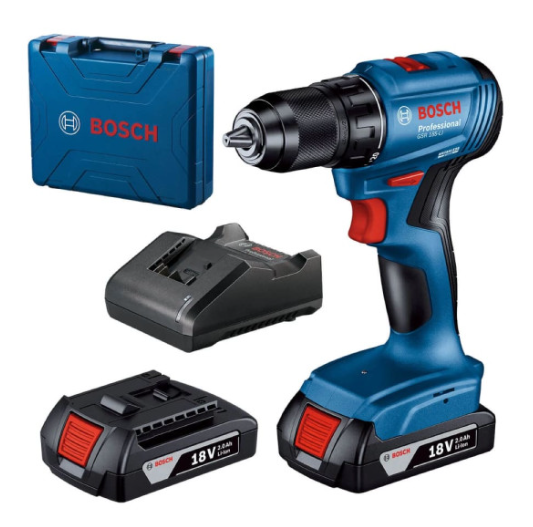 Акумуляторний ударний дриль-шурупокрут Bosch GSB 185-LI Professional (06019K3100) з 2 акб, 18V 2 Ah, з/п у валізі